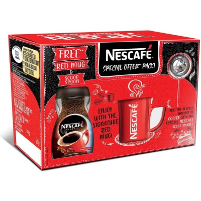 Nescafe Classic Coffee, 200g Jar with Free Red Mug and Scoop Spoon, 200 g