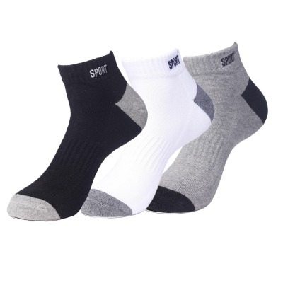 Pack Of 3 Premium Thick Cotton Sport Ankle Length Socks For Men