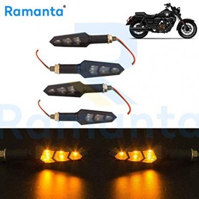 Ramanta® 4Pcs 6LED Motorcycle Bike Turn Signal Indicator Light Turning Lamp 12V for UM All Bikes