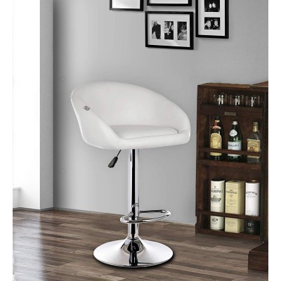 MBTC Judith Office Bar Stool Chair In White